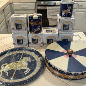 New Antique Horse Carisole tray set